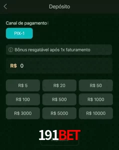 deposits 191BET